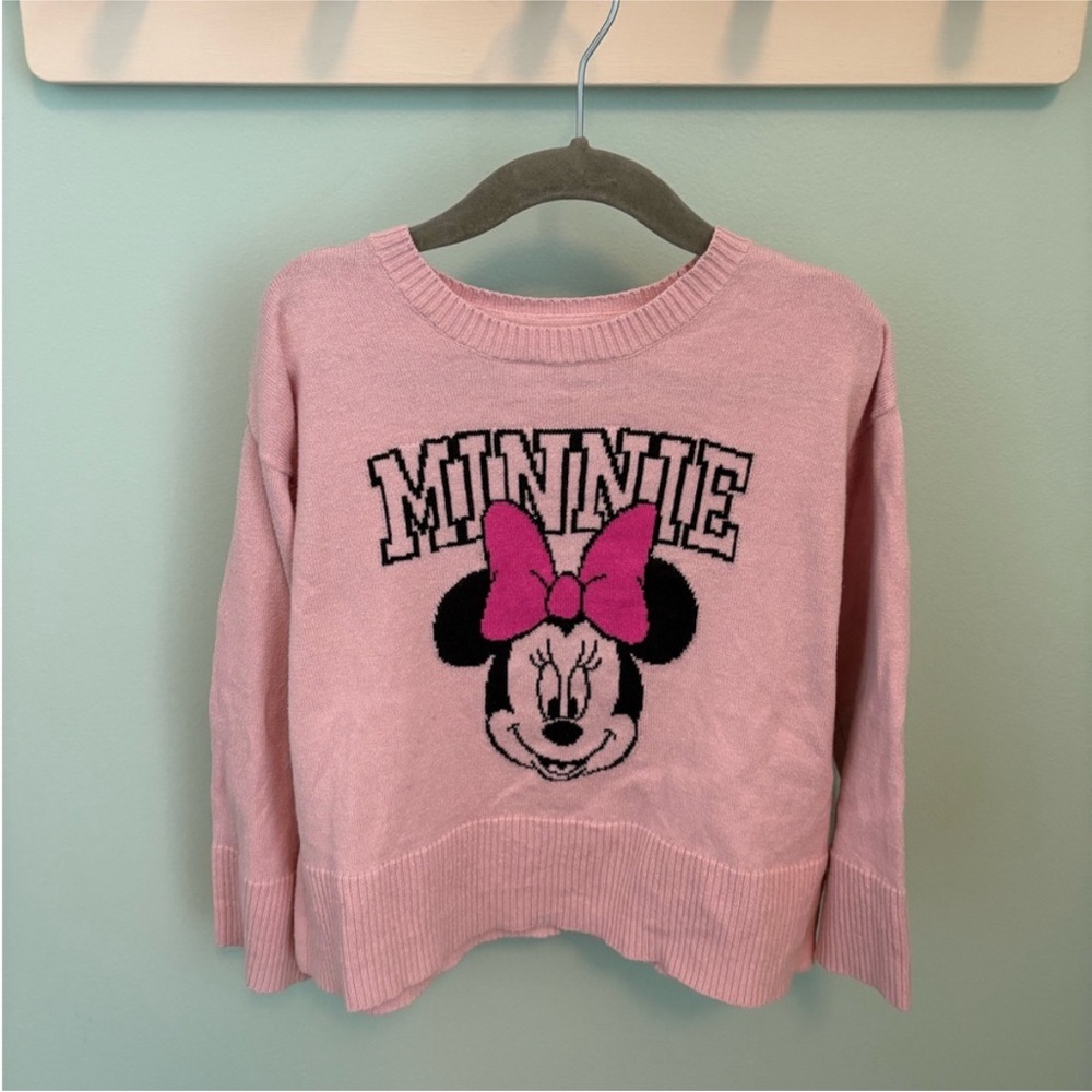 Gap Minnie Mouse Pink Knit Sweater